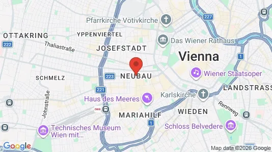 Rooms for rent i Wien Neubau - kort over placeringen