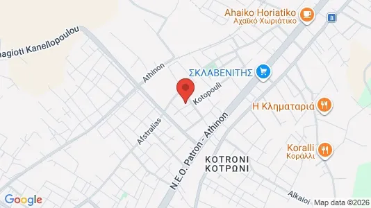 Apartments for rent i Patras - kort over placeringen