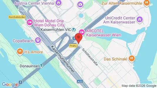 Apartments for rent i Vienna Donaustadt - kort over placeringen