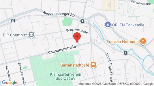 Apartments for rent i Chemnitz - kort over placeringen