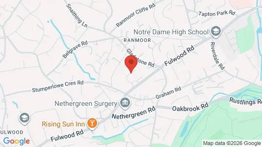 Apartments for rent i Sheffield - South Yorkshire - kort over placeringen