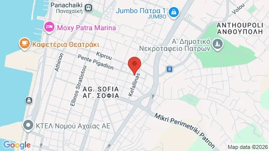 Apartments for rent i Patras - kort over placeringen