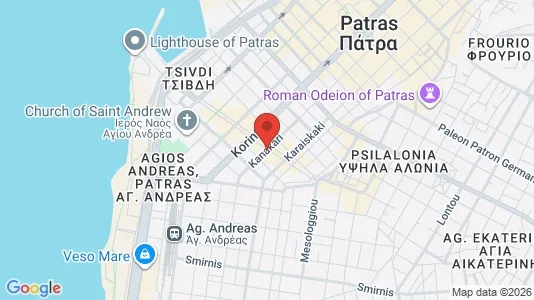 Apartments for rent i Patras - kort over placeringen