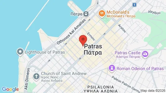 Apartments for rent i Patras - kort over placeringen