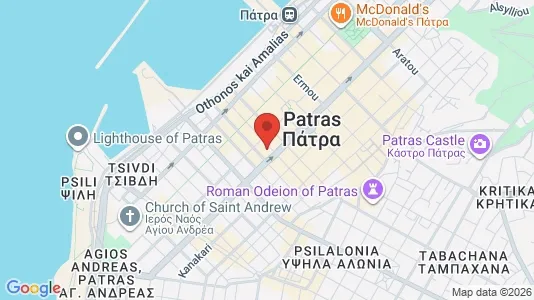 Apartments for rent i Patras - kort over placeringen