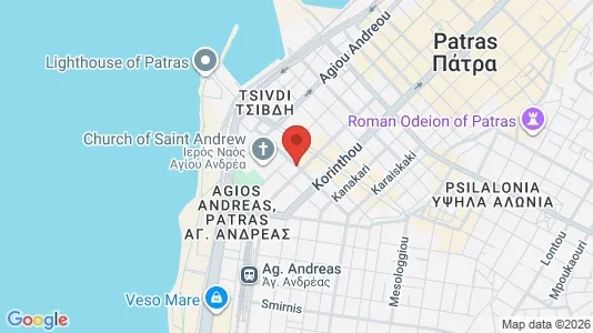 Apartments for rent i Patras - kort over placeringen