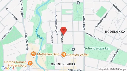 Apartments for rent i Oslo Grünerløkka - kort over placeringen