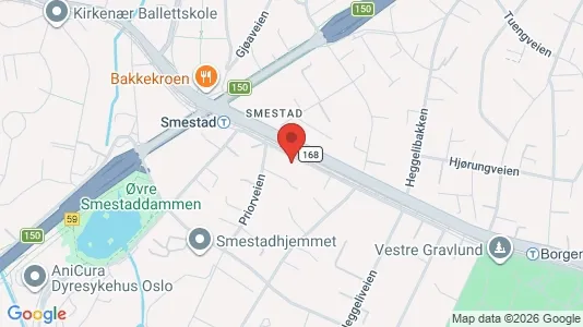Rooms for rent i Oslo Ullern - kort over placeringen