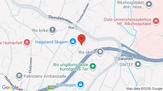 Rooms for rent i Oslo Vestre Aker - kort over placeringen