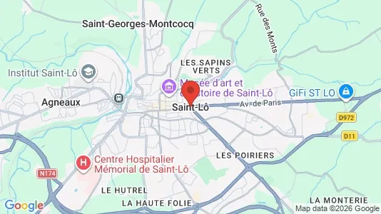 Apartments for rent i Saint-Lô - kort over placeringen