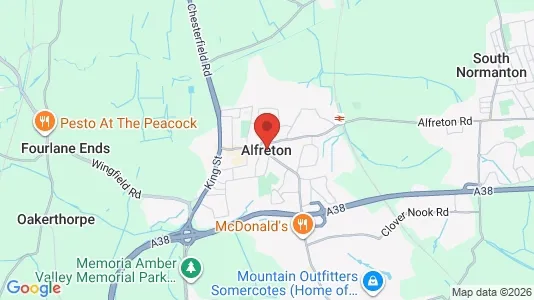 Houses for rent i Alfreton - Derbyshire - kort over placeringen