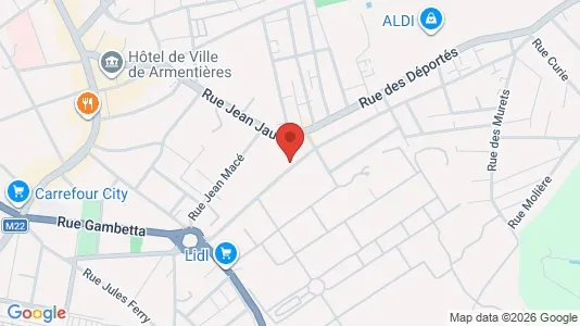 Apartments for rent i Lille - kort over placeringen