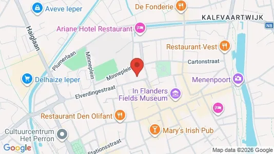 Apartments for rent i Ieper - kort over placeringen