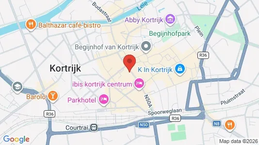 Apartments for rent i Kortrijk - kort over placeringen