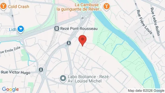 Apartments for rent i Nantes - kort over placeringen