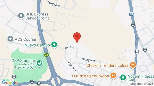 Apartments for rent i Nicosia Latsia - kort over placeringen