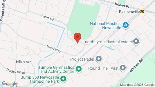 Houses for rent i Newcastle upon Tyne - Tyne and Wear - kort over placeringen