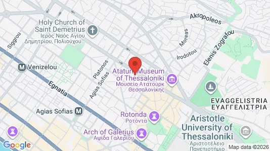 Apartments for rent i Thessaloniki - kort over placeringen