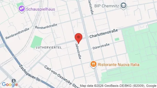 Apartments for rent i Chemnitz - kort over placeringen