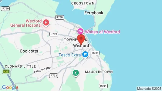 Houses for rent i Wexford - kort over placeringen
