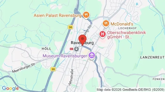 Apartments for rent i Ravensburg - kort over placeringen