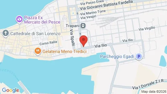 Apartments for rent i Trapani - kort over placeringen