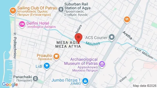 Apartments for rent i Patras - kort over placeringen