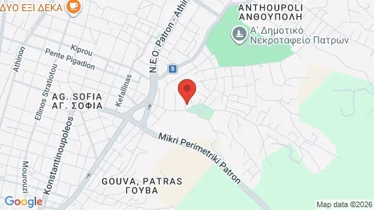 Apartments for rent i Patras - kort over placeringen