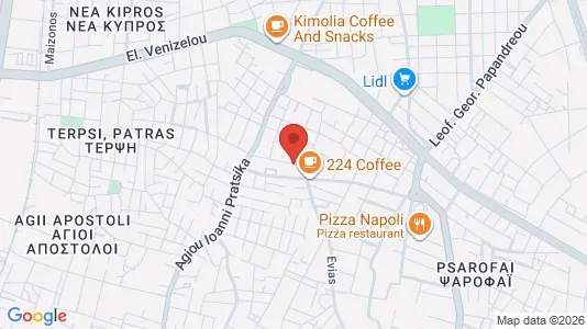 Apartments for rent i Patras - kort over placeringen