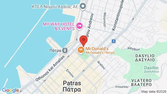 Apartments for rent i Patras - kort over placeringen