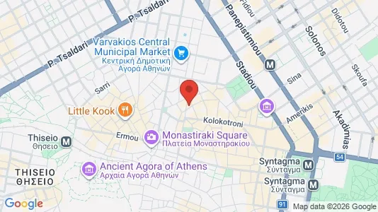 Apartments for rent i Athens Monastiraki - kort over placeringen