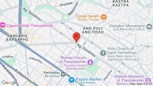 Apartments for rent i Neapoli-Sykies - kort over placeringen