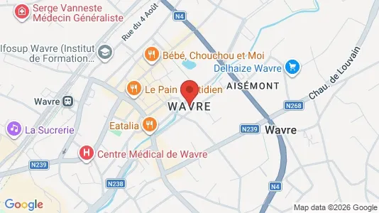 Apartments for rent i Waver - kort over placeringen