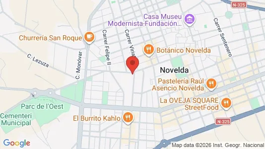 Apartments for rent i Novelda - kort over placeringen
