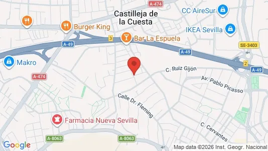 Apartments for rent i Castilleja de la Cuesta - kort over placeringen