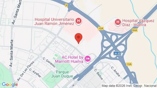 Rooms for rent i Huelva - kort over placeringen