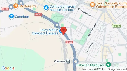 Rooms for rent i Cáceres - kort over placeringen