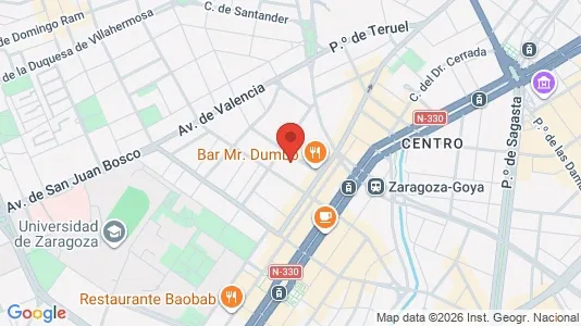 Apartments for rent i Zaragoza - kort over placeringen