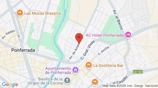Apartments for rent i León - kort over placeringen