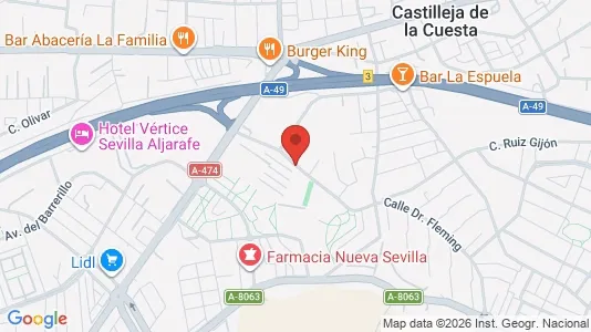 Apartments for rent i Castilleja de la Cuesta - kort over placeringen