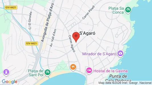 Apartments for rent i Sant Feliu de Guíxols - kort over placeringen