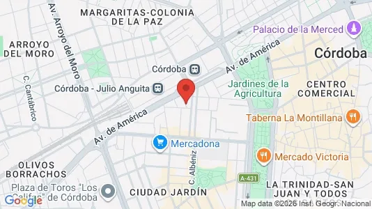 Apartments for rent i Córdoba - kort over placeringen