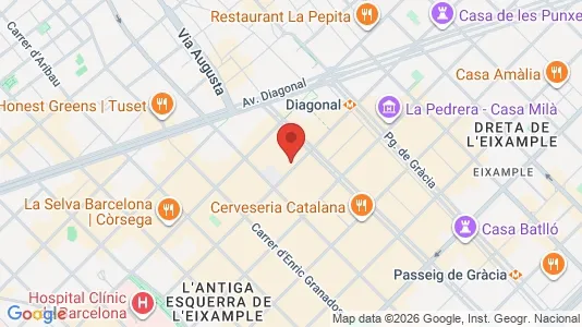 Rooms for rent i Barcelona Eixample - kort over placeringen