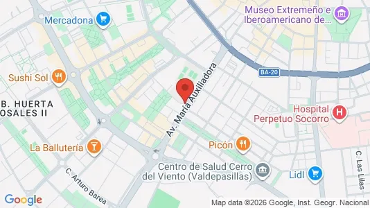 Apartments for rent i Badajoz - kort over placeringen