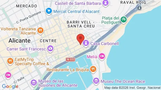 Apartments for rent i Alicante/Alacant - kort over placeringen