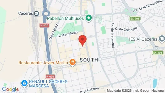 Apartments for rent i Cáceres - kort over placeringen