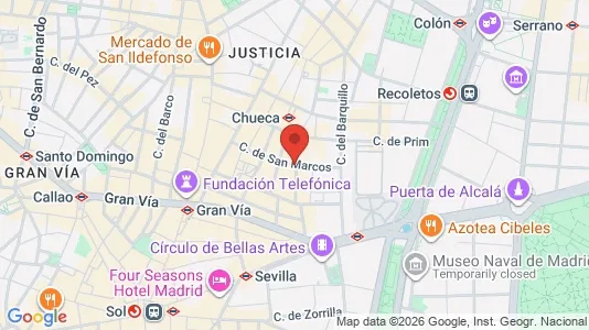 Apartments for rent i Madrid Centro - kort over placeringen