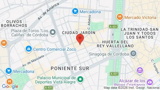 Apartments for rent i Córdoba - kort over placeringen