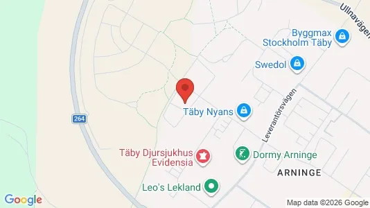 Apartments for rent i Täby - kort over placeringen