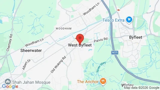 Houses for rent i West Byfleet - Surrey - kort over placeringen